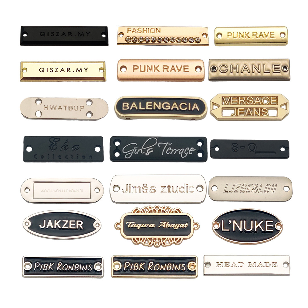 Clothing Tag Accessories Wholesale Custom Brand Logo Engraved Sewing ...