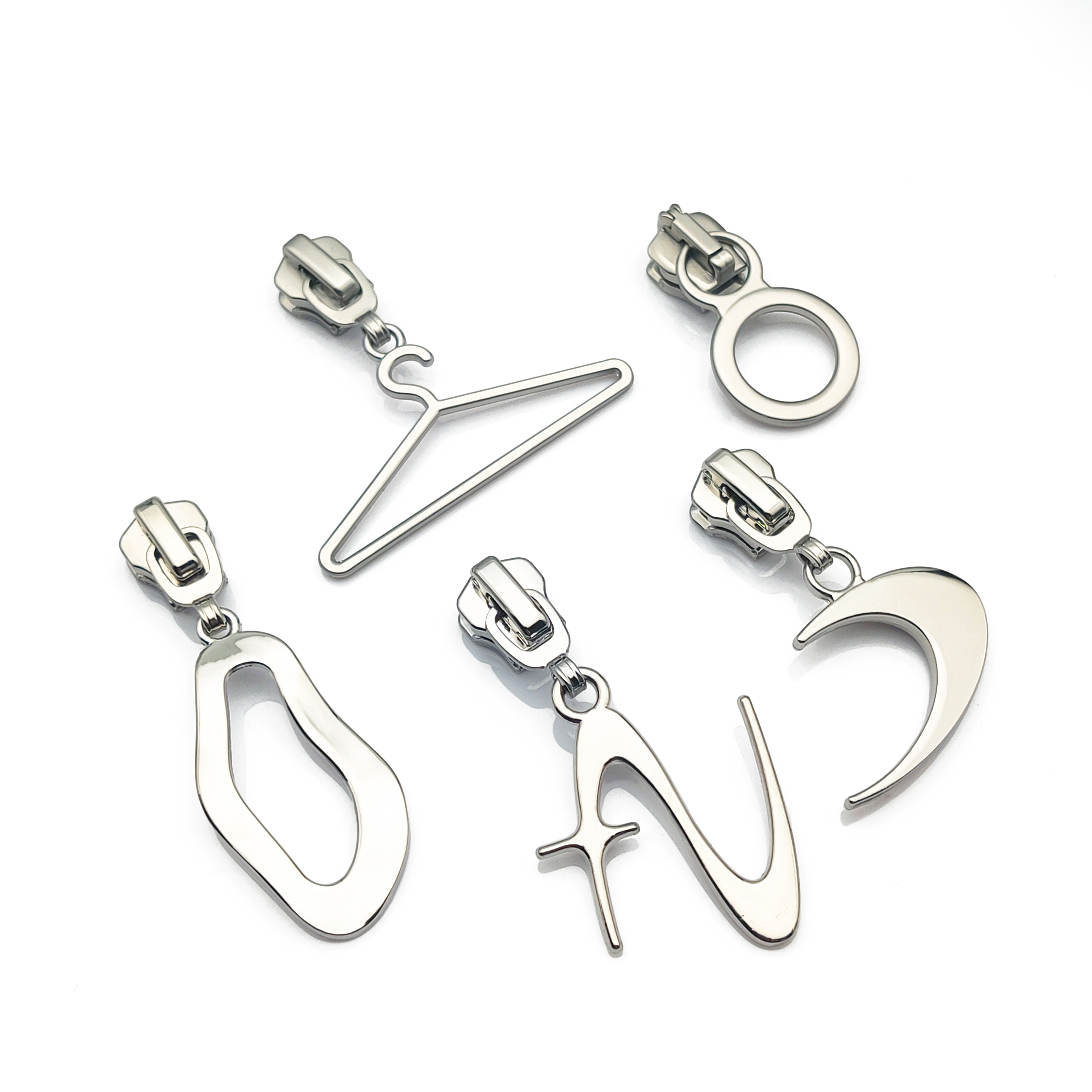 Custom High Quality Zipper Head Metal Zipper Slider Puller for clothing and bag