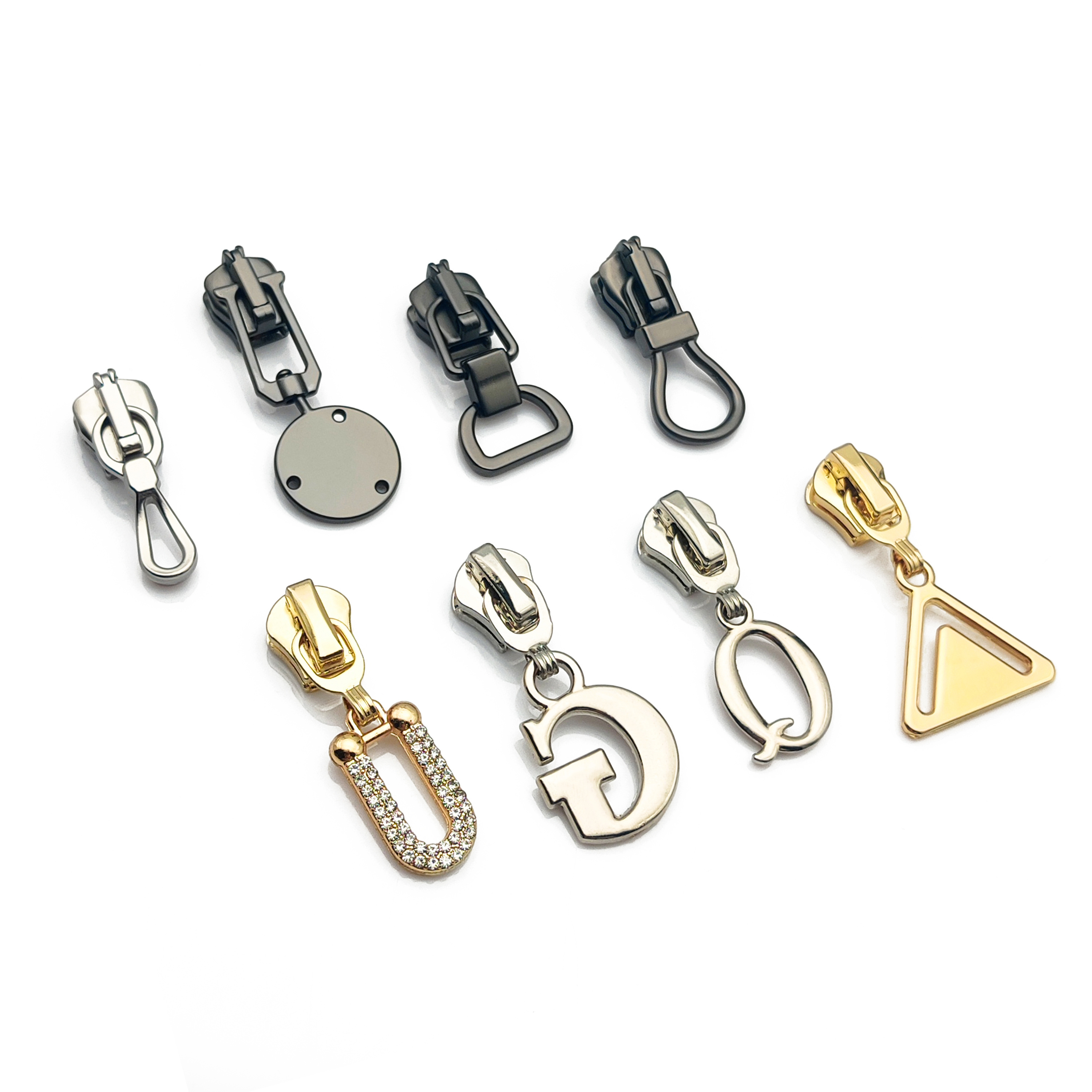 Custom High Quality Zipper Head Metal Zipper Slider Puller for clothing and bag