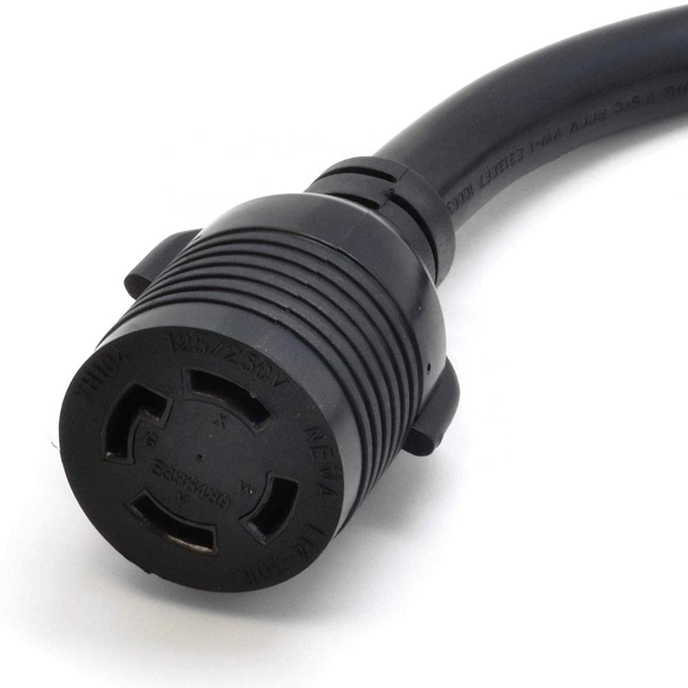 NEMA 14-50P RV Plug to L14-30R Extension Power Cord, Generator 10/4 AWG, 50 Amp 125/250V