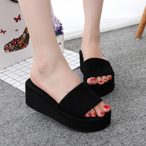 New flop slippers non-slip indoor outdoor beach shoes Blank soft beach eva fashion non-slip platform slipper