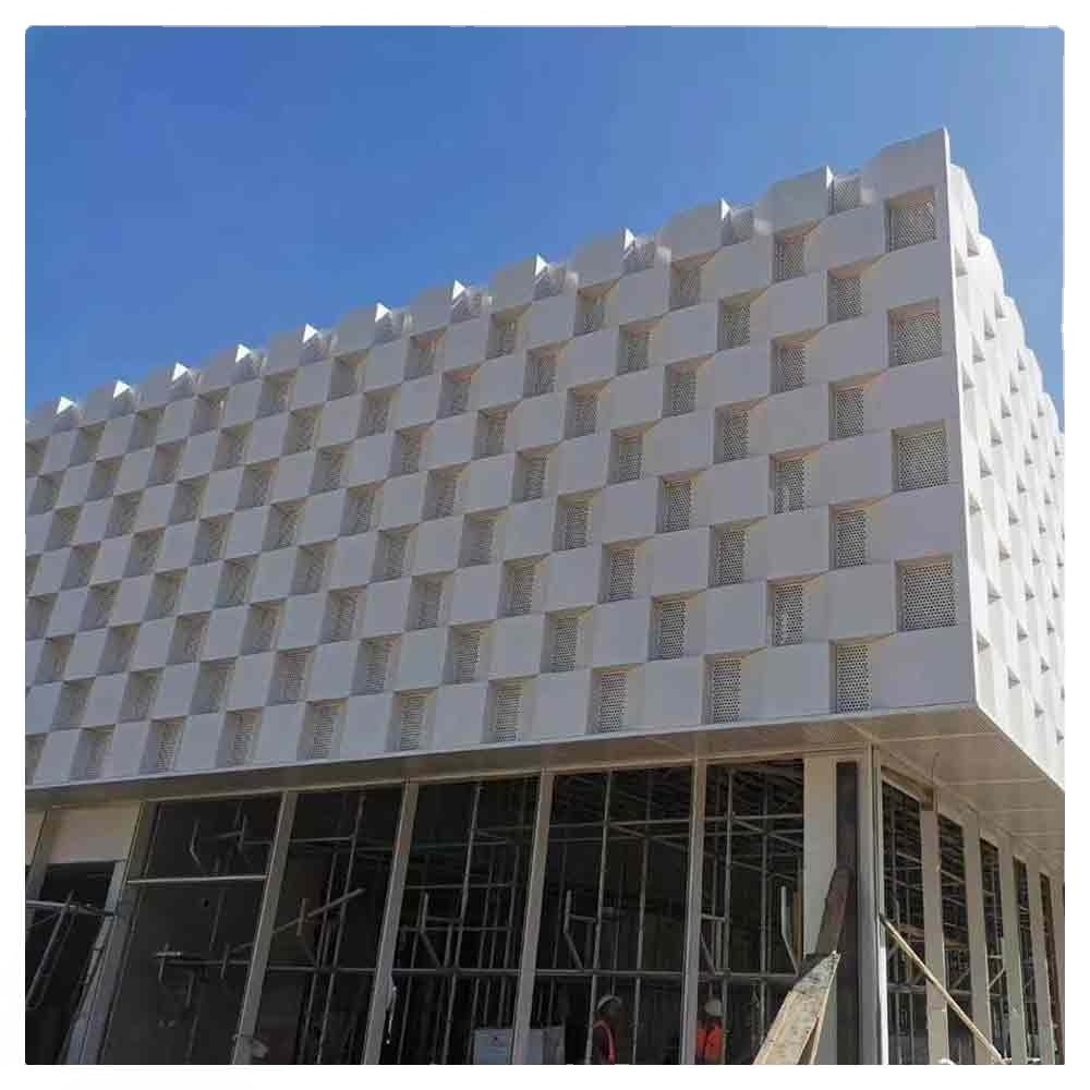 Free design of aluminum veneer punched wall panels skyscraper interior and exterior wall fireproof decorative aluminum panels