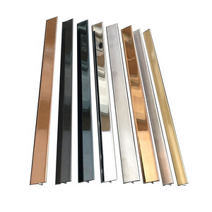 Custom 304 Gold Metal Floor Inlay T Shape Stainless Steel Tile Trims Decoration T Profiles