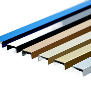 Metal trim strips U Channel stainless steel curved floor tile trim