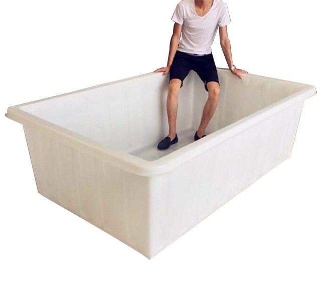 Commercial PE plastic hydroponics fish farm tank for aquaponics growing