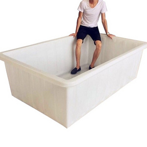 Commercial PE plastic hydroponics fish farm tank for aquaponics growing