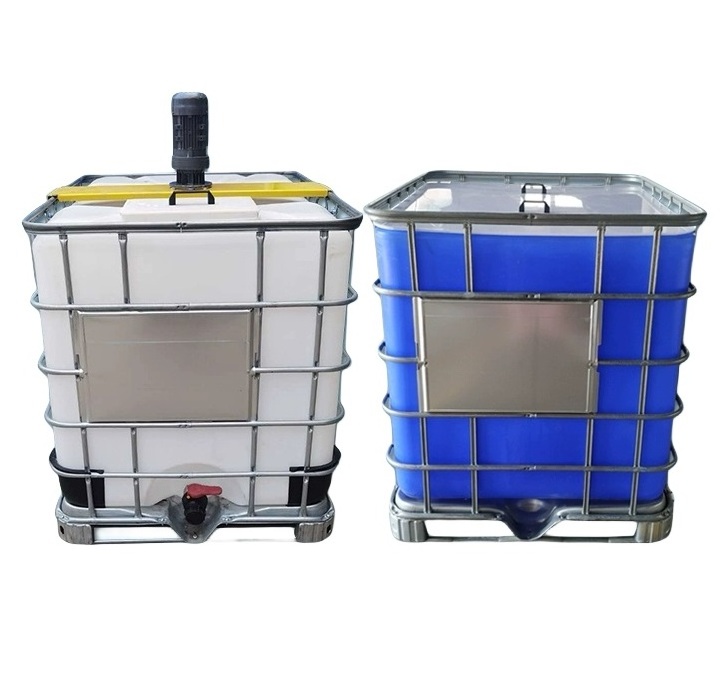 1000l rectangular stainless steel cubic container ibc plastic tank wholesale