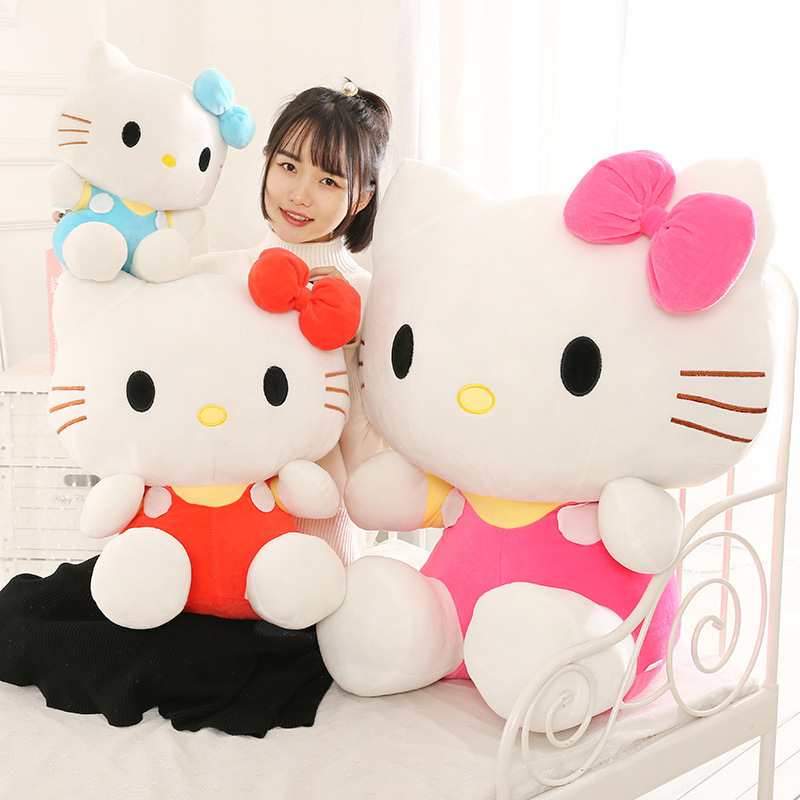 Hello Kt 25cm Plush Toys Cute KT Cat Dolls Soft Stuffed Doll Hello KT Cat Christmas Gifts for Kids Animals Toys