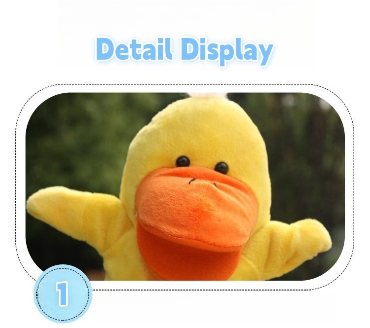 Hand Puppet Toy Animal Gloves With Movable Mouth Plush Doll Cartoon Animal Plush Hand Puppet Parent-child Toy