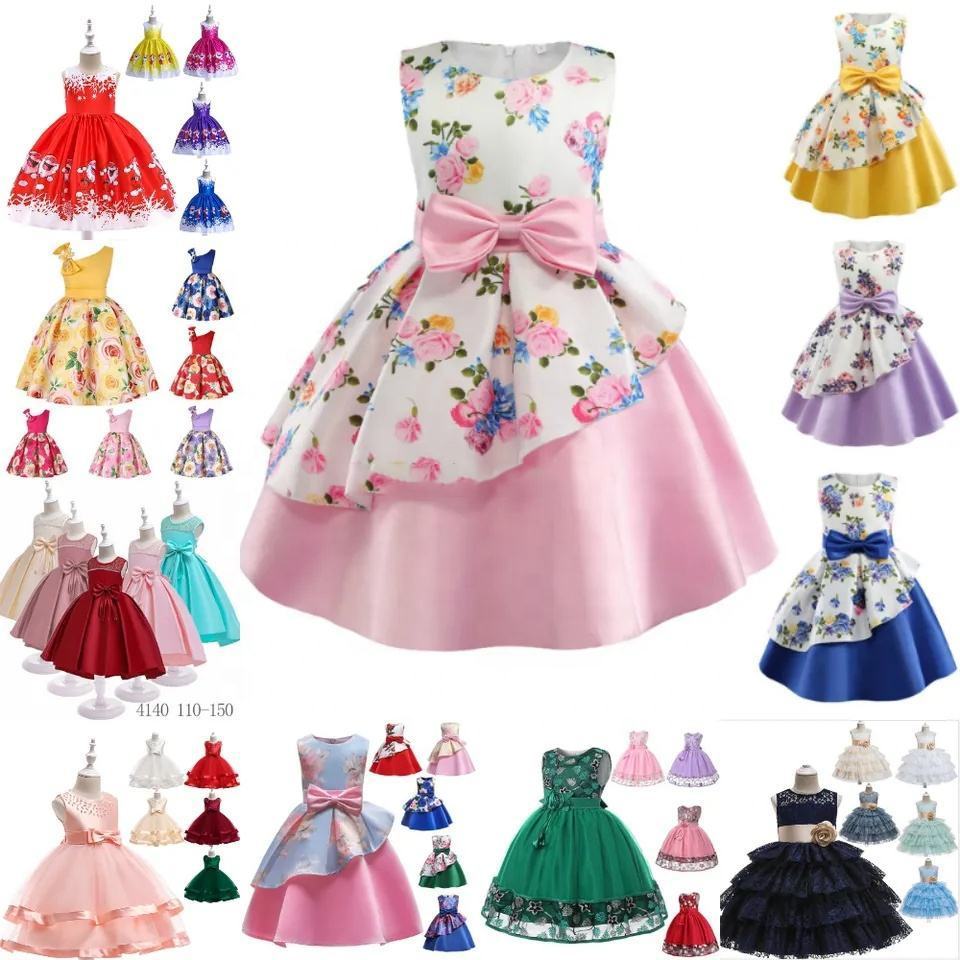 Chinese factory baby Christmas dress children's Halloween Dresses girl Christmas princess skirt low price wholesale