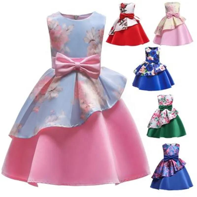 Chinese factory baby Christmas dress children's Halloween Dresses girl Christmas princess skirt low price wholesale