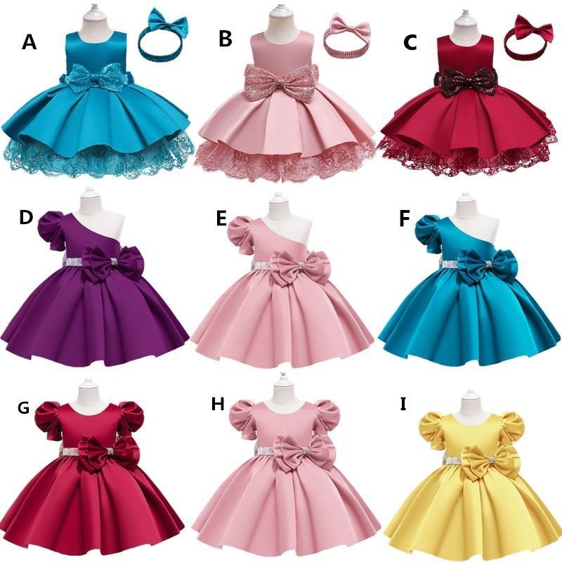 Children's girls wedding gown dress princess evening party dress flower girl dress