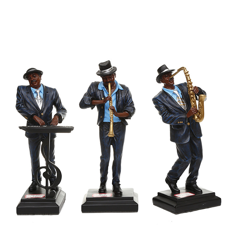 custom decoration band polyresin musician handicraft figurines ornaments sculpture decoration