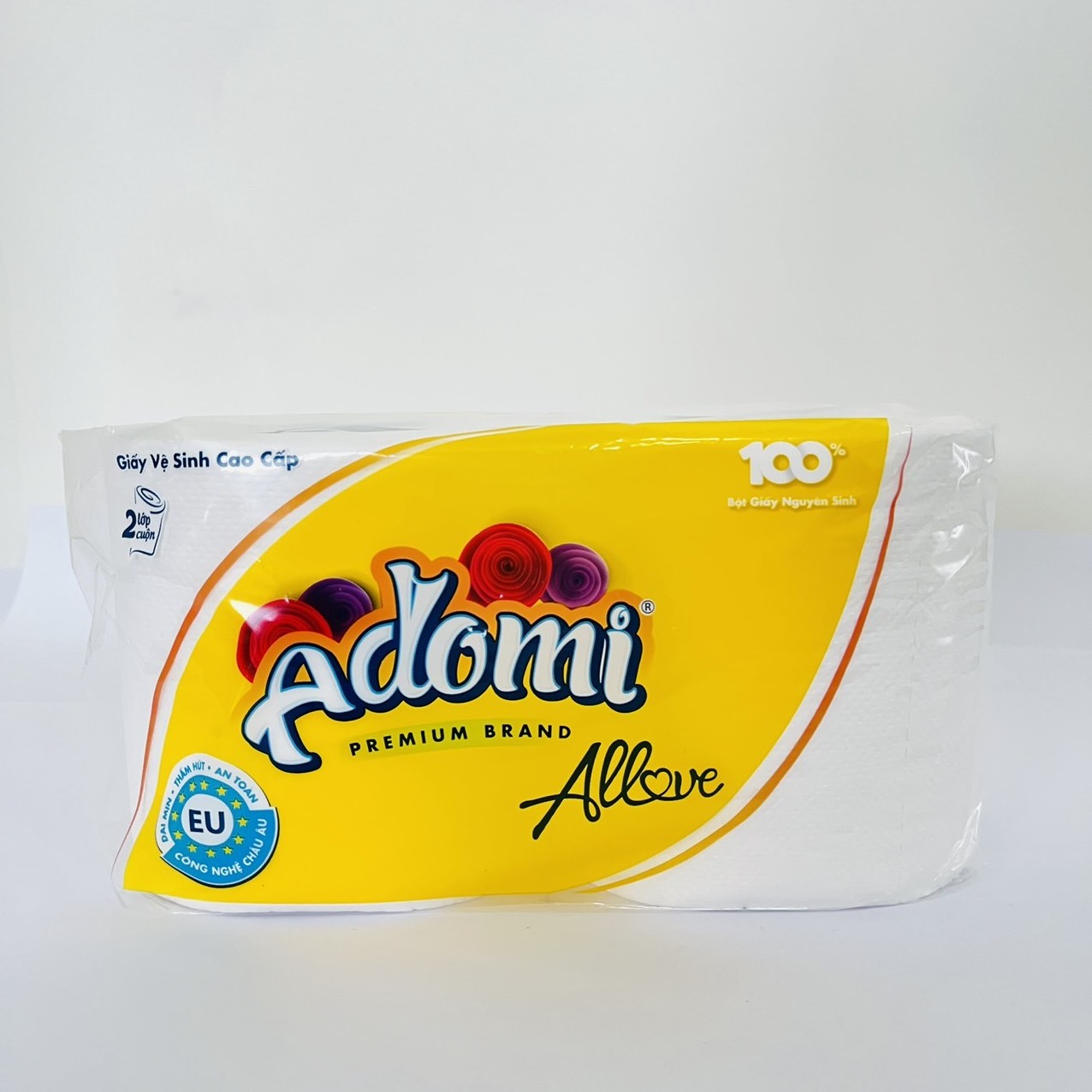 Customized Papier Toilette Toilet Paper 1-2 ply Core Bathroom Tissue Adomi Allove Using For Restroom in Household, Office, Hotel