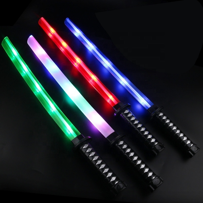 Katana Lightsaber light up swords LED and music light-up toys for kids, Flash toy sword glowing in the dark, fun and novelty