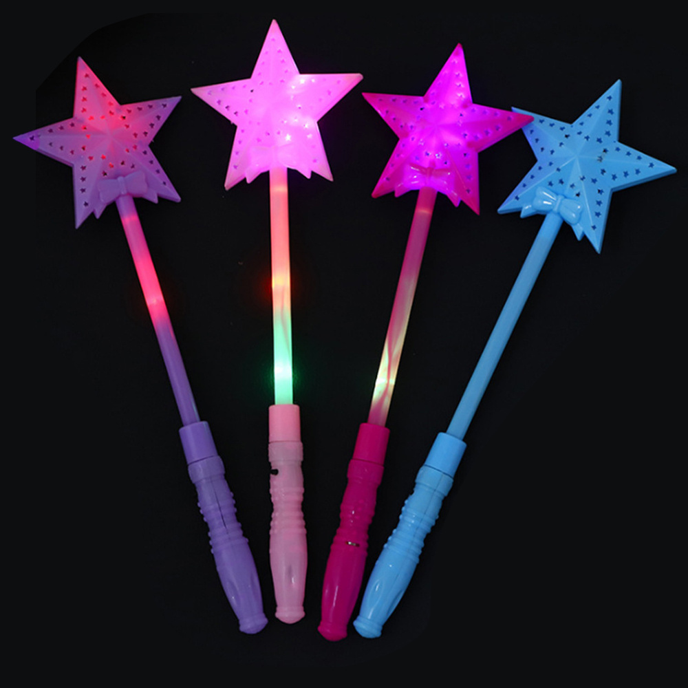 Wholesale Piercing Star Stick light-up toys Glow In The Dark Sticks Product Children's Toy Plastic handle wand from manufactures