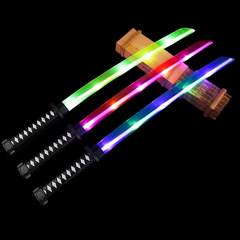 Katana Lightsaber light up swords LED and music light-up toys for kids, Flash toy sword glowing in the dark, fun and novelty