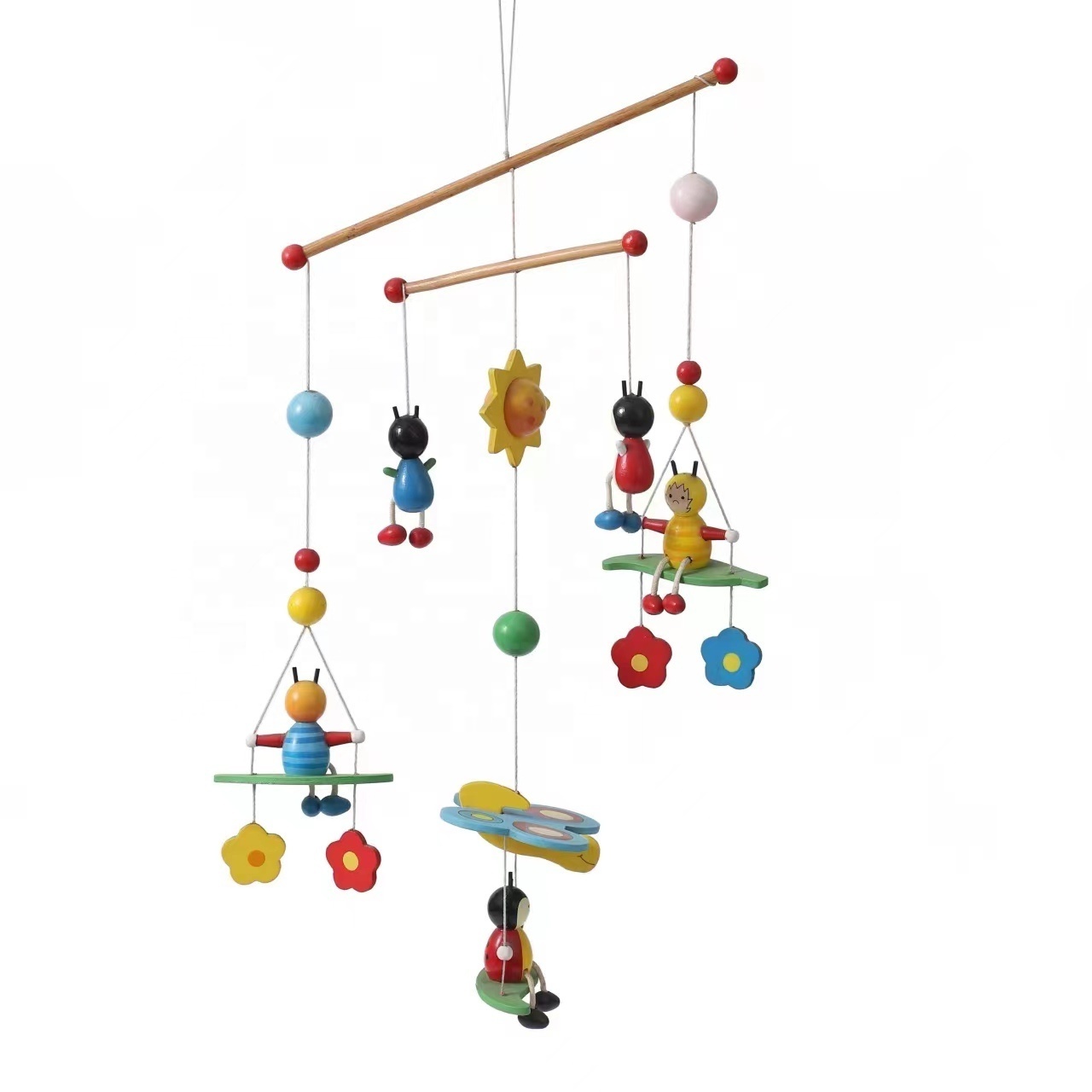 Children's room color wooden girl boy kids cute cartoon animal  bedroom bedside pendant