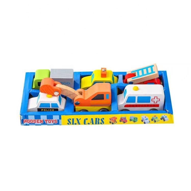 2022 hot sale wooden toy portable mini 6 bottom box trolley set box