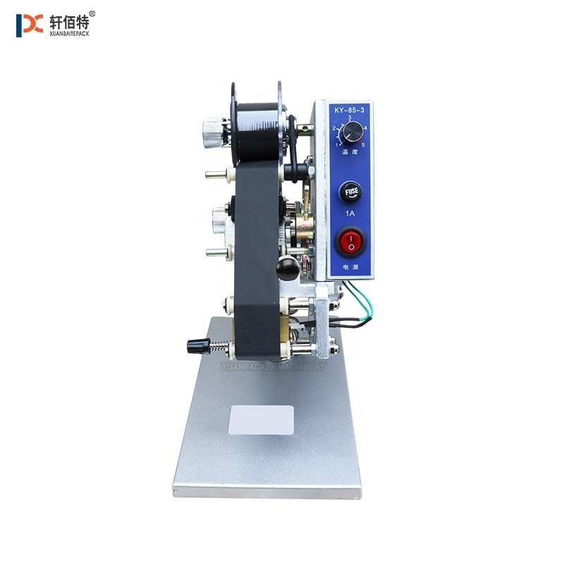 KY85Factory direct supply manual hot stamp ribbon number expiry date coder printer batch coding machine for plastic bags