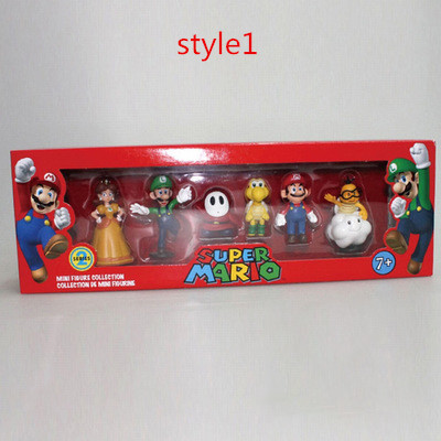 XRH Mini Figures Mario Hot Selling Super SMario PVC Action Figure 6pcs Set SMario Toy