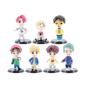 XRH New Wholesale Korea Stars Bulletproof Youth League Kpop Bangtan Custom Action Figure Kpop Bangtan Boy Toy Doll