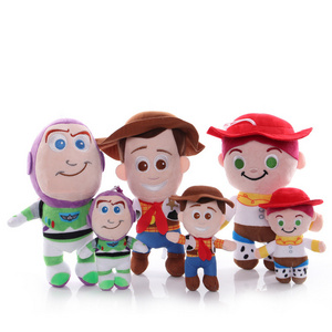 XR Wholesale Custom Buzz Light Year Plush Toys Cartoon Story Woody Buzz Jessie Stuffed Dolls Woody Forky Bunny Alien Buzz Doll