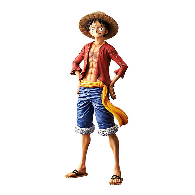 XRH 27cm OEM Pvc Resin Japanese Anime Figurine One 1 Piece Luffy Face changer Action Figure