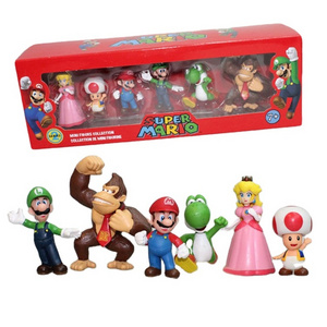 XRH Mini Figures Mario Hot Selling Super SMario PVC Action Figure 6pcs Set SMario Toy