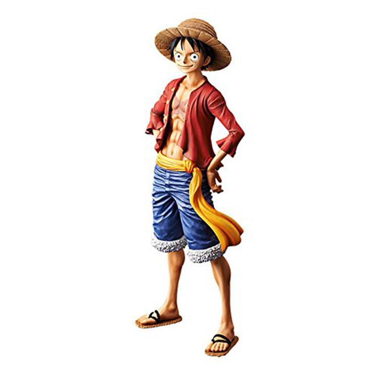 XRH 27cm OEM Pvc Resin Japanese Anime Figurine One 1 Piece Luffy Face changer Action Figure