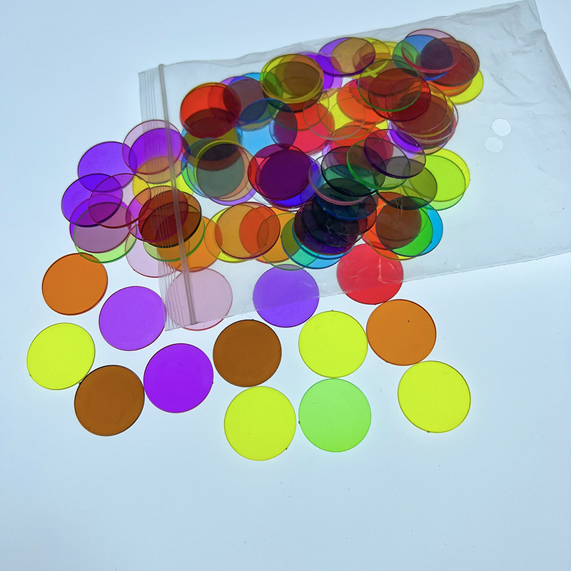 XR Cheap Wholesale Blank Colorful Custom Round Board Plastic Token Coin For Game Classroom Kids Children Project Games