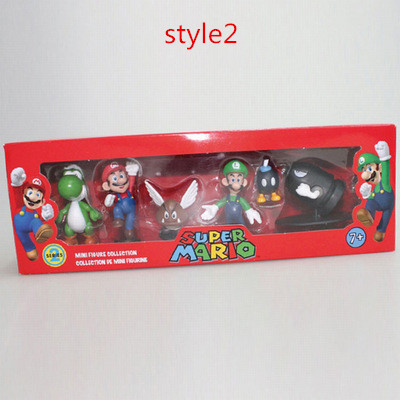 XRH Mini Figures Mario Hot Selling Super SMario PVC Action Figure 6pcs Set SMario Toy