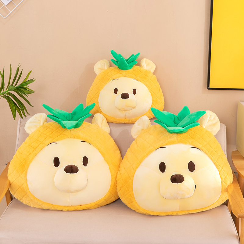 XRH Kawaii Pineapple Food Stuffed Plush Toys Shaped Fruit Series Cute Cushion Doll Super Soft Pillow