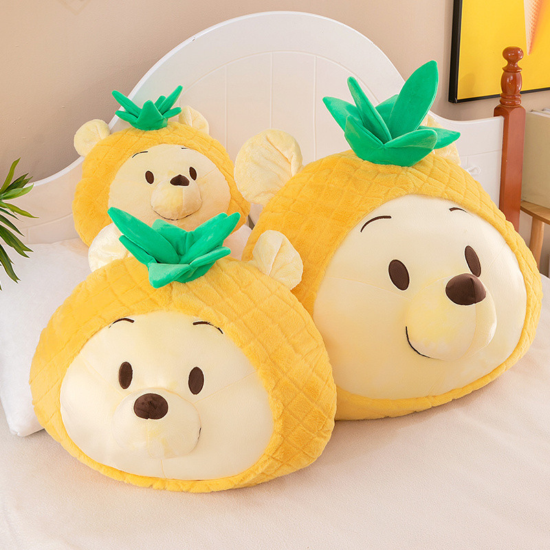 XRH Kawaii Pineapple Food Stuffed Plush Toys Shaped Fruit Series Cute Cushion Doll Super Soft Pillow