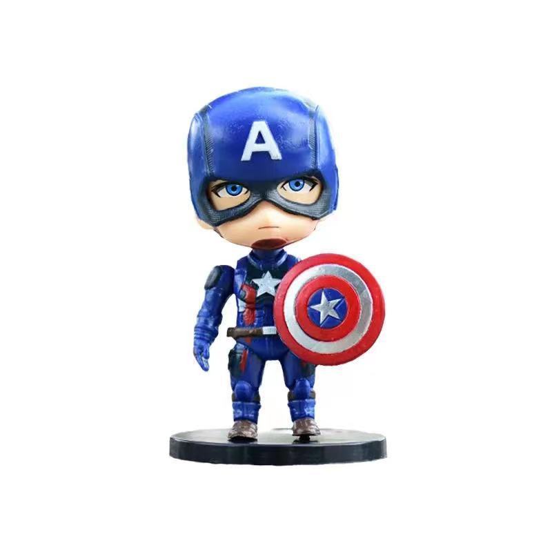 XRH Hot Sale SpiderMan Captain Iron Men Thor 6 Pcs Mini Blind box for Action Figures American Superhero statue