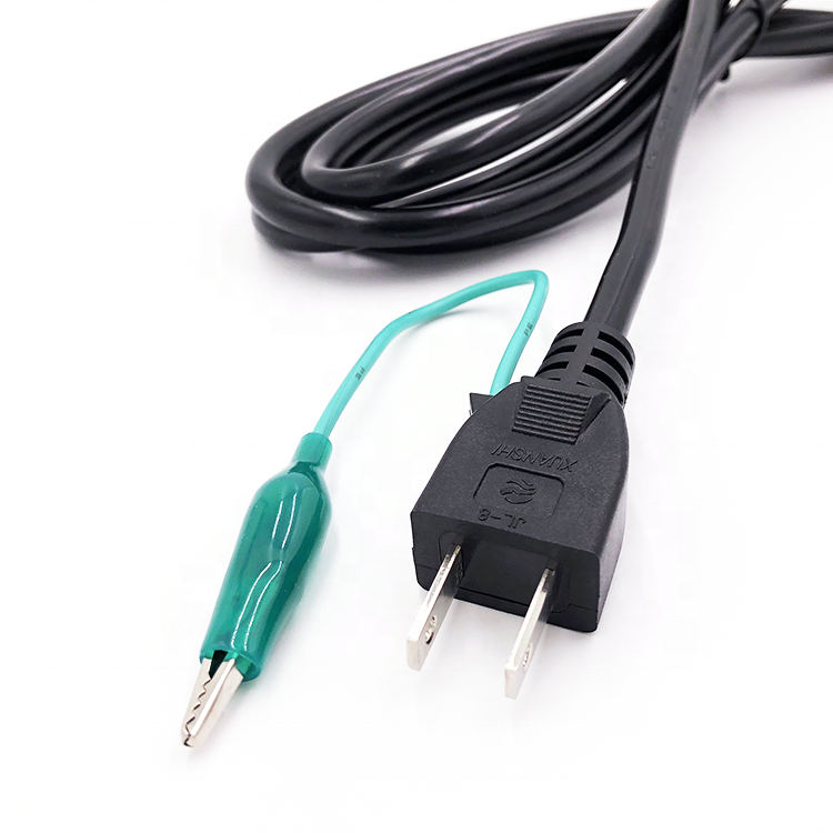 PSE approved VCT VCTF power supply cable 2 pin japan jet power cord with alligator clips