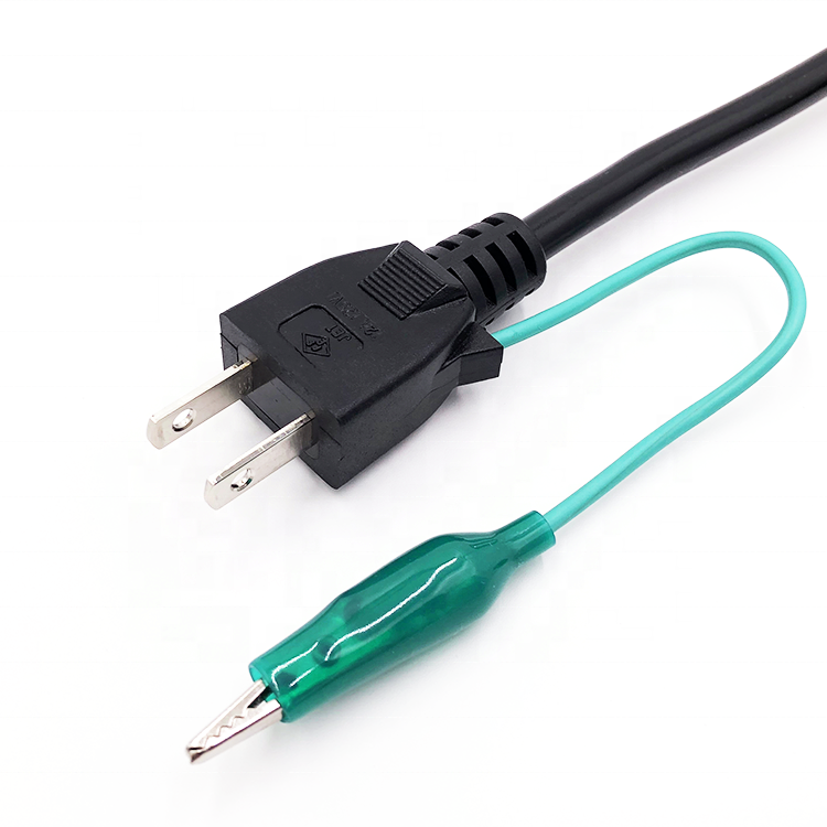 PSE approved VCT VCTF power supply cable 2 pin japan jet power cord with alligator clips