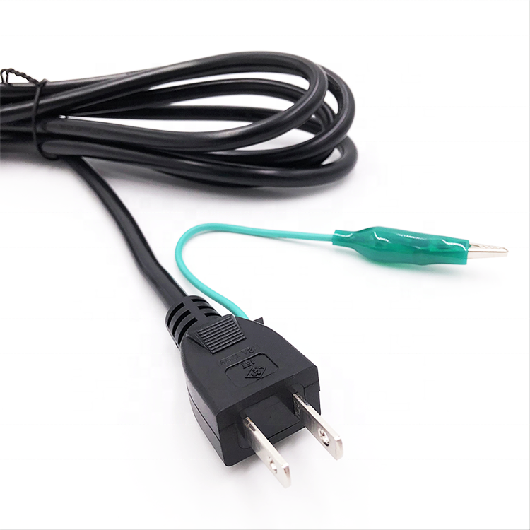 PSE approved VCT VCTF power supply cable 2 pin japan jet power cord with alligator clips