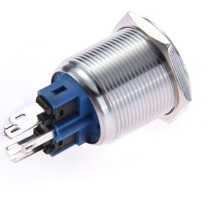 22MM SPDT Momentary stainless steel waterproof LED metal 12 volt push button switch