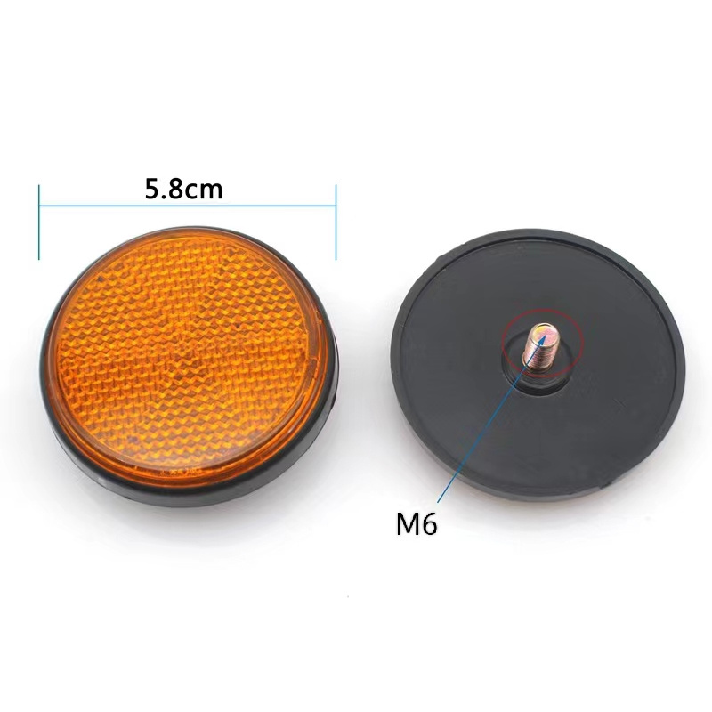 Wholesale Motorcycle reflector Plastic round motorcycle electric vehicle traffic safety side rear reflex reflectors