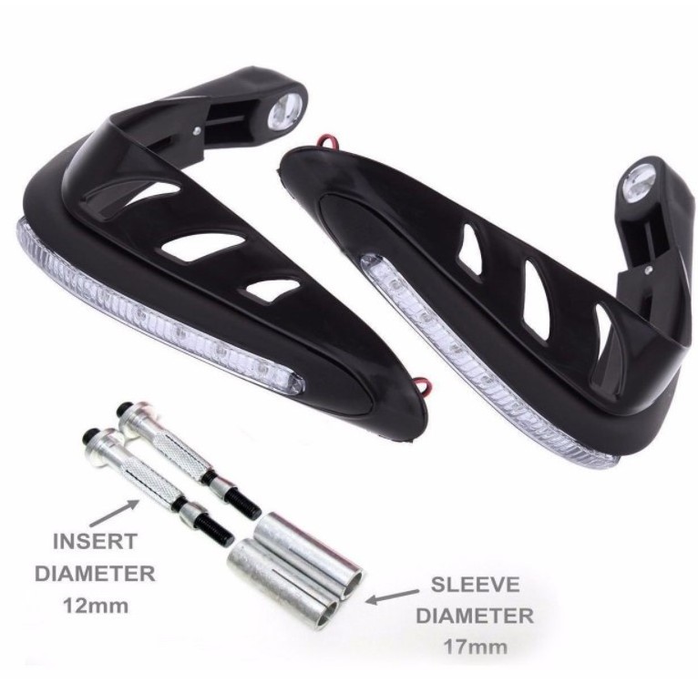 Motorcycles Handguards Handlebar Hand Brush Guards with LED Indicators Lights Turn Signals Light