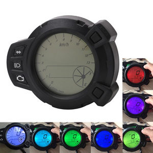 Factory hot selling digital night Lcd motorcycle dashboard 12V speedometer 15000RPM odometer max 299/h motorcycle meter