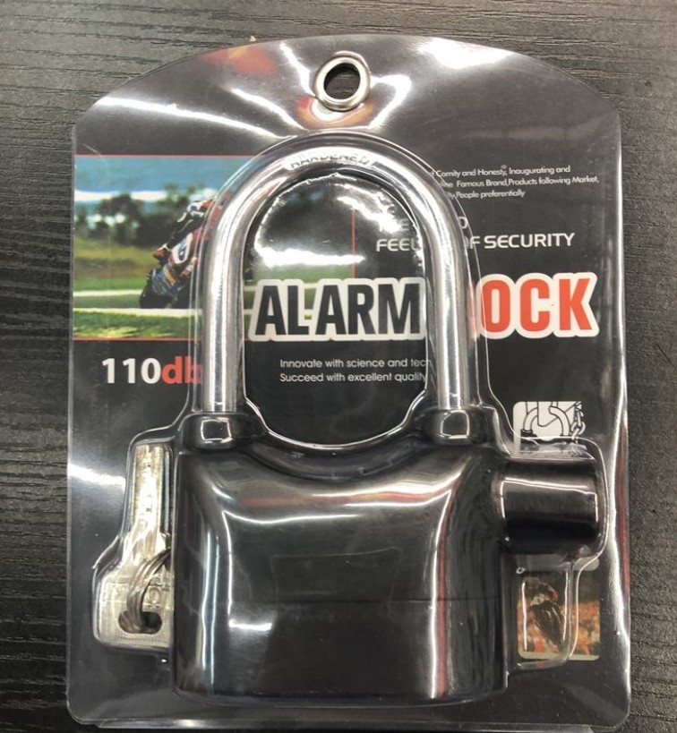 Aluminium Alloy Alarm padlock alarm lock for Motorcycle with 110DB