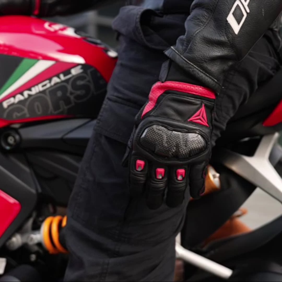 Hot Sell Full Finger Motorcycle Screen Touch Racing Leather Gloves Motorcycle Waterproof Glove