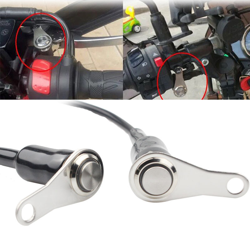 Momentary LED Light Horn Switches Motorcycle Waterproof Start Kill Brake Switch Handlebar Adjustable Mount Switch for Headlight