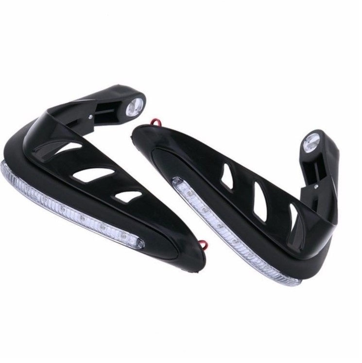 Motorcycles Handguards Handlebar Hand Brush Guards with LED Indicators Lights Turn Signals Light