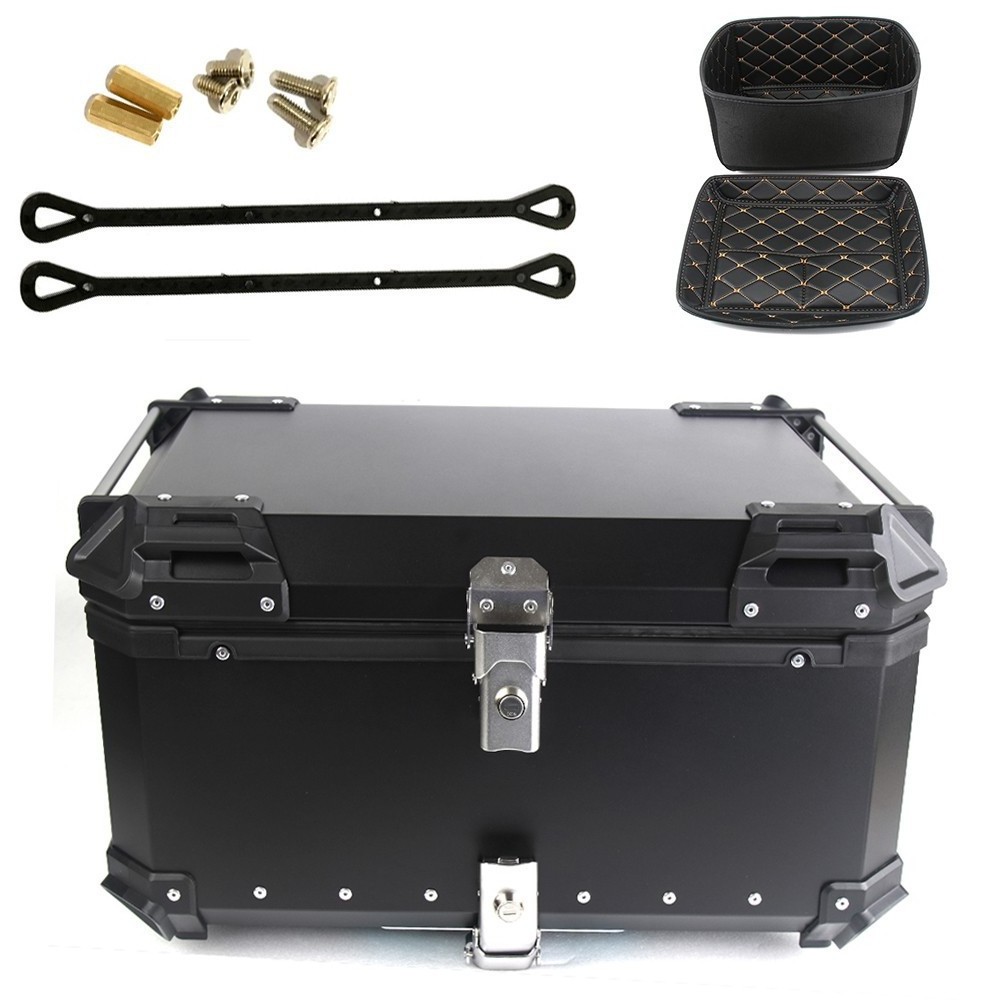 65L X DESIGN custom aluminum top case panniers food delivery box motorcycle tail box