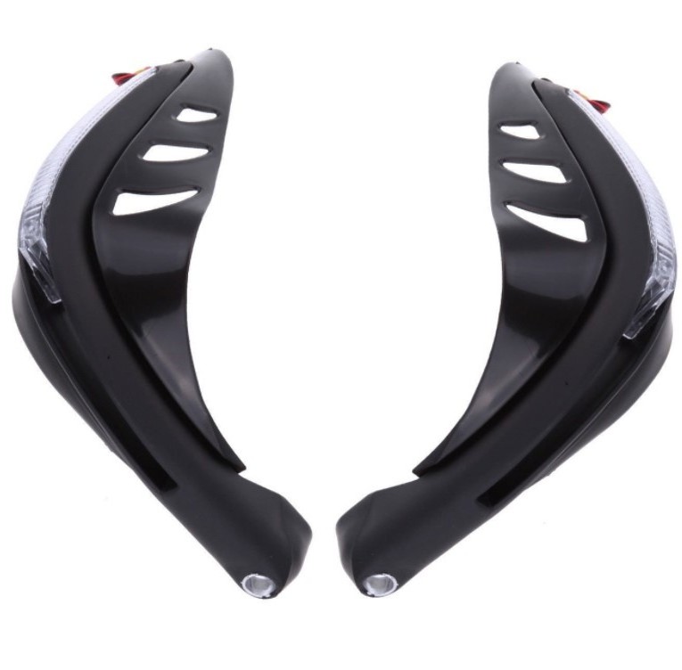 Motorcycles Handguards Handlebar Hand Brush Guards with LED Indicators Lights Turn Signals Light