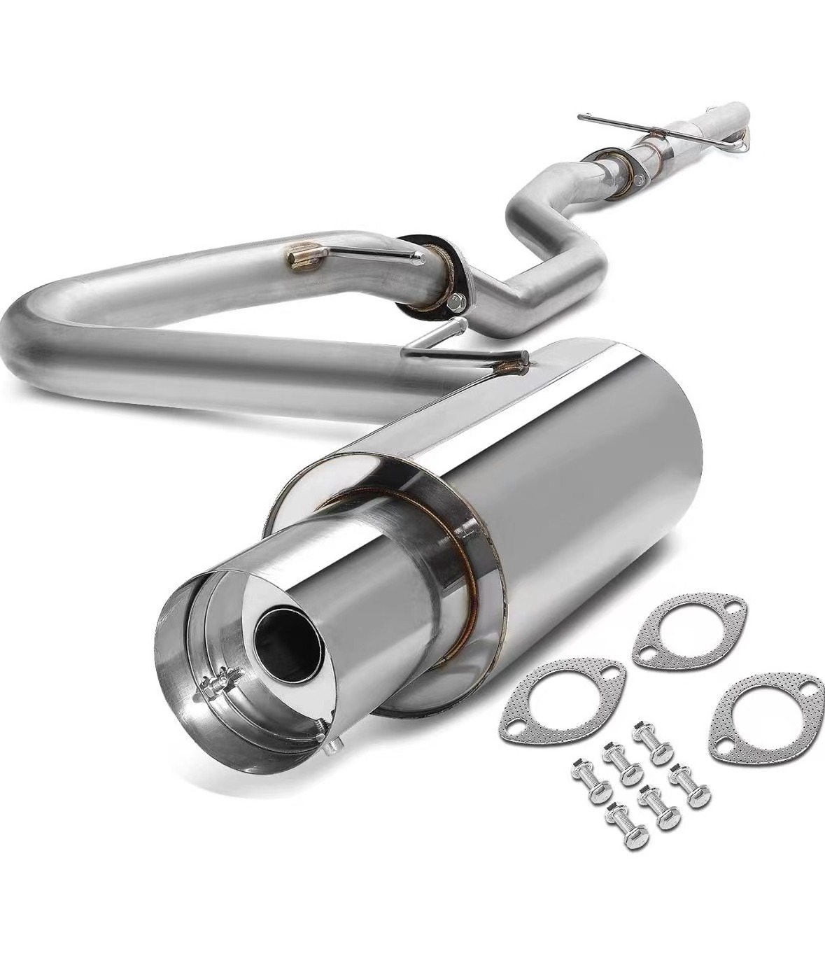 High Performance 304 Stainless Steel  Exhaust System Kit For EVO 7 8 9 High Quality Exhaust Pipe