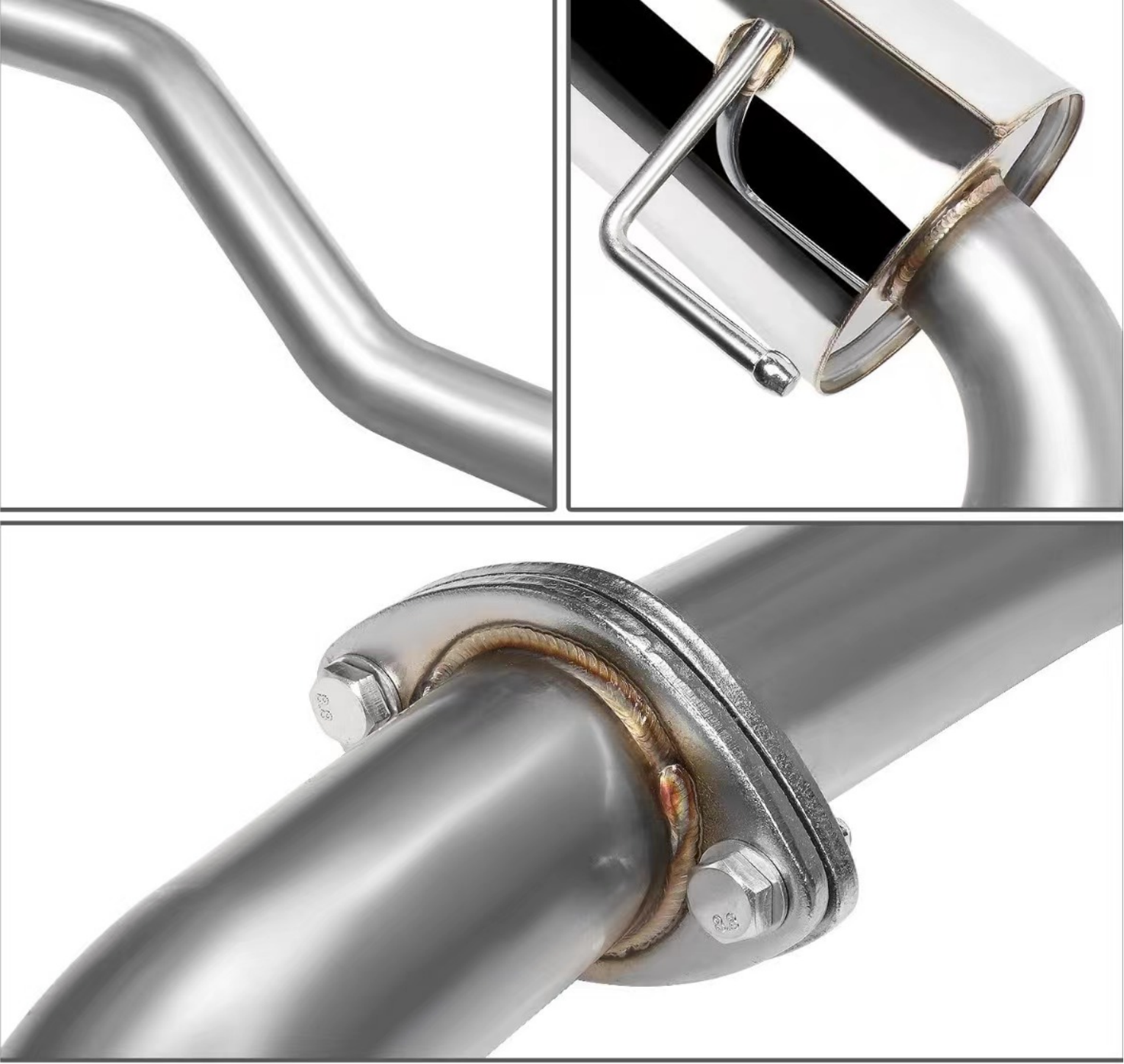 High Performance 304 Stainless Steel  Exhaust System Kit For EVO 7 8 9 High Quality Exhaust Pipe